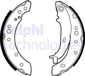 Delphi LS2013 - Drum Brake Shoe Set car-mod.net