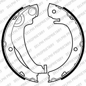 Delphi LS2020 - Drum Brake Shoe Set car-mod.net