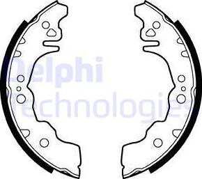 Delphi LS2023 - Drum Brake Shoe Set car-mod.net