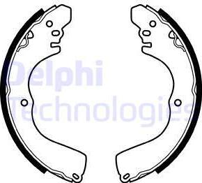 Delphi LS2074 - Drum Brake Shoe Set car-mod.net