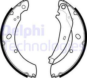 Delphi LS2136 - Drum Brake Shoe Set car-mod.net