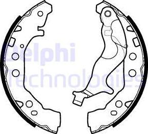 Delphi LS2128 - Drum Brake Shoe Set car-mod.net
