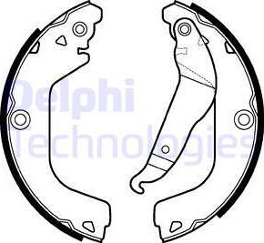 Delphi LS2123 - Drum Brake Shoe Set car-mod.net