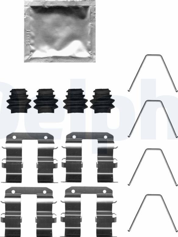 Delphi LX0739 - Accessory Kit for disc brake Pads car-mod.net