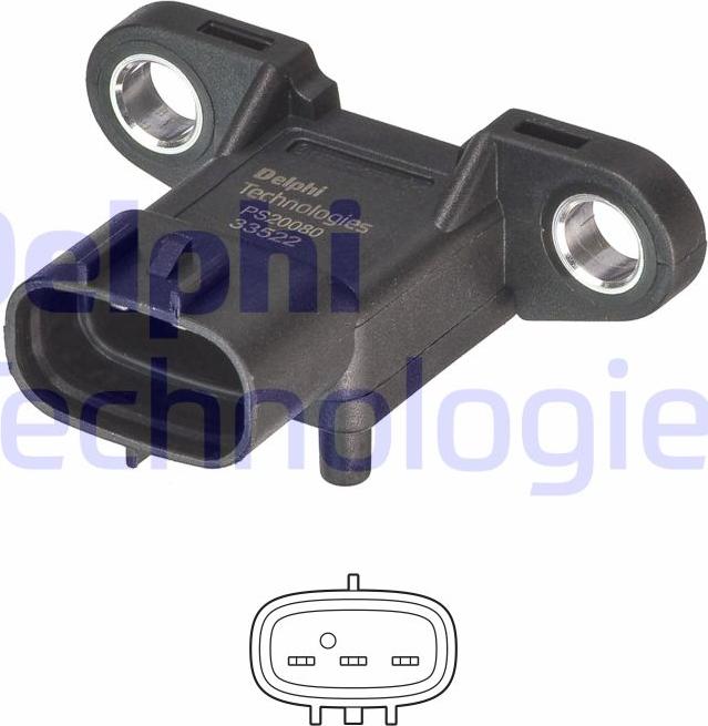 Delphi PS20080-12B1 - Sensor, intake manifold pressure car-mod.net
