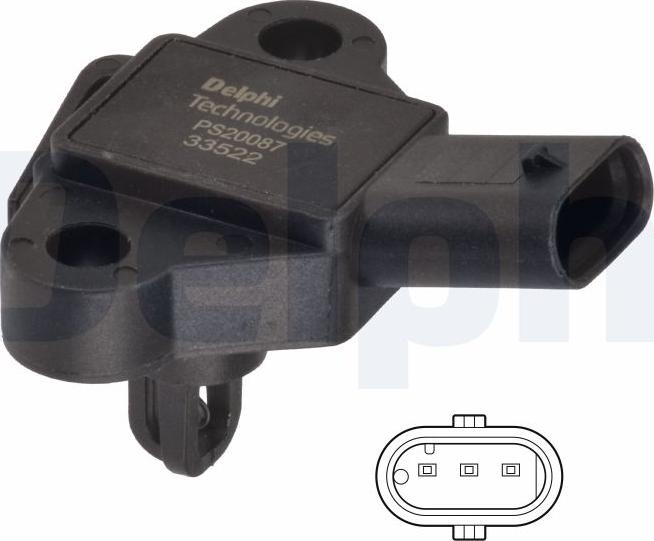Delphi PS20087-12B1 - Sensor, intake manifold pressure car-mod.net