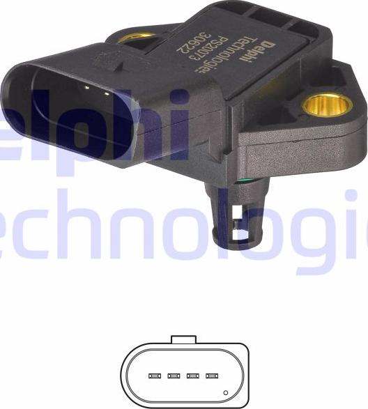 Delphi PS20073-12B1 - Sensor, intake manifold pressure car-mod.net