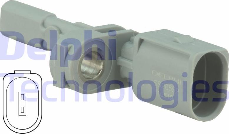 Delphi SS20599 - ABS sensor, wheel speed car-mod.net