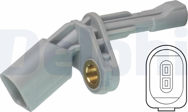 Delphi SS20570 - ABS sensor, wheel speed car-mod.net
