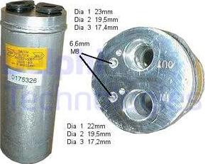 Delphi TSP0175326 - Dryer, air conditioning car-mod.net