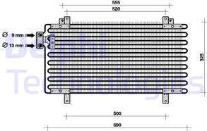 Delphi TSP0225059 - Condenser, air conditioning car-mod.net