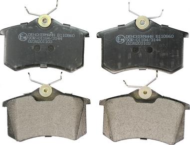 Denckermann B110860 - Brake Pad Set, disc brake car-mod.net