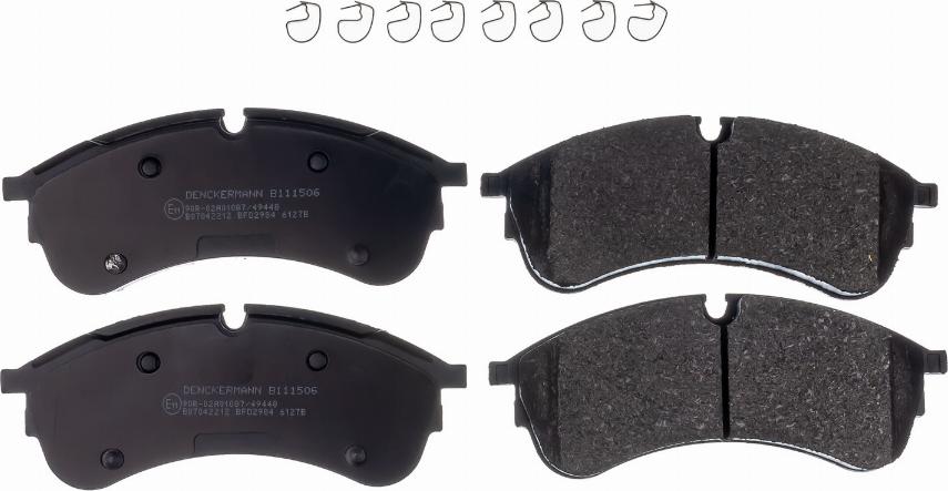 Denckermann B111506 - Brake Pad Set, disc brake car-mod.net