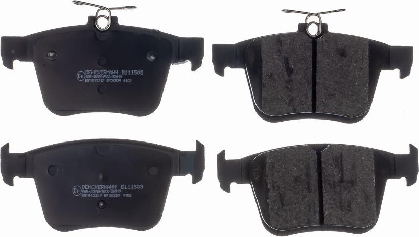 Denckermann B111503 - Brake Pad Set, disc brake car-mod.net