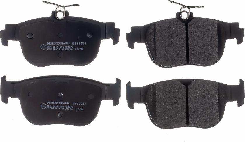 Denckermann B111511 - Brake Pad Set, disc brake car-mod.net