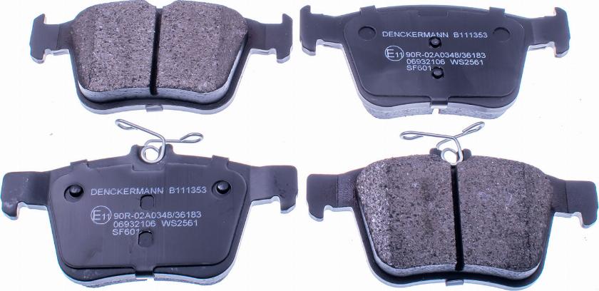 Denckermann B111353 - Brake Pad Set, disc brake car-mod.net