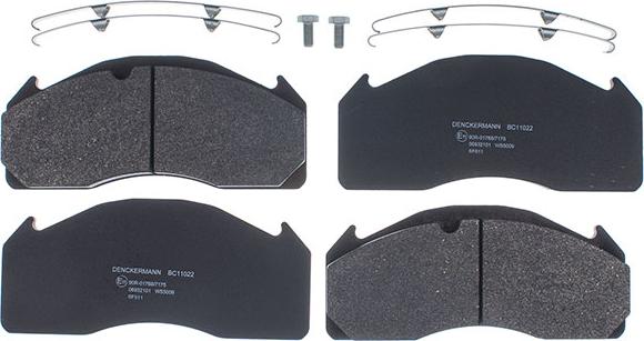 Denckermann BC11022 - Brake Pad Set, disc brake car-mod.net
