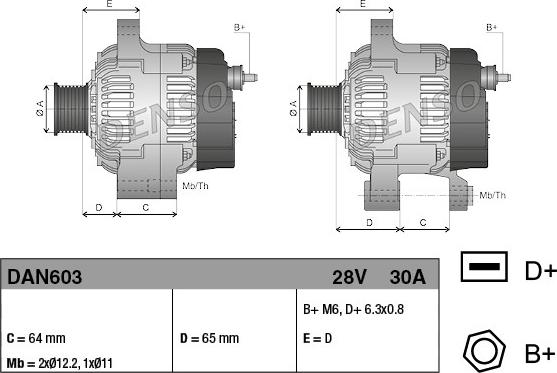 Denso DAN603 - Alternator car-mod.net