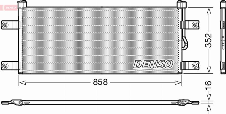 Denso DCN99069 - Condenser, air conditioning car-mod.net