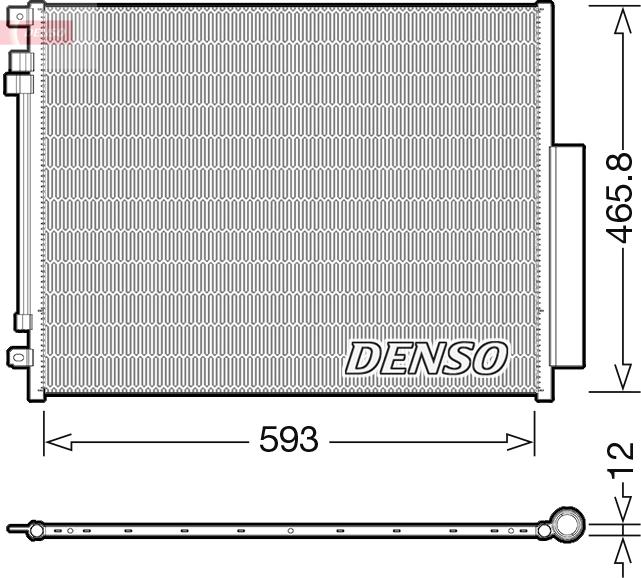 Denso DCN01025 - Condenser, air conditioning car-mod.net