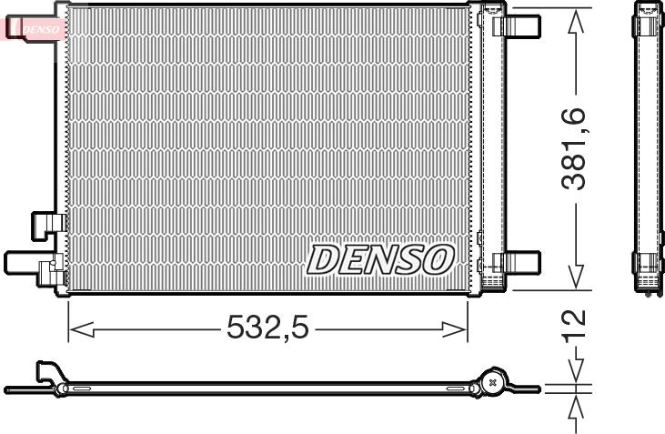 Denso DCN02048 - Condenser, air conditioning car-mod.net