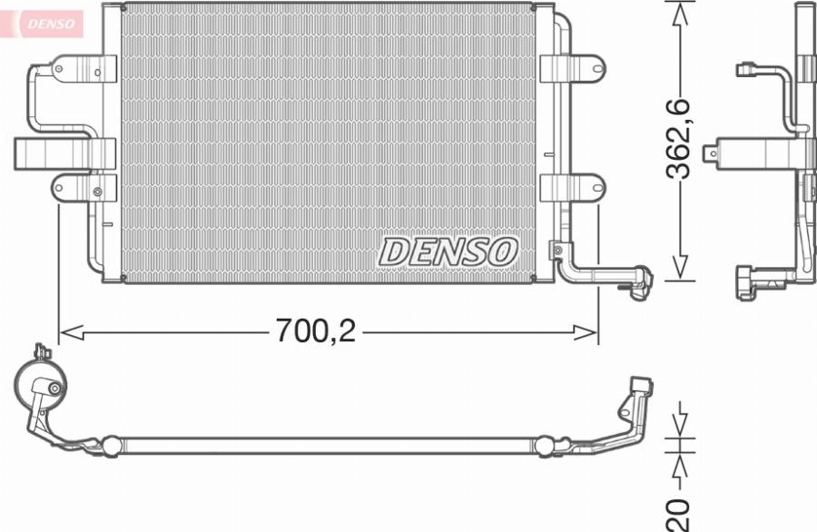 Denso DCN32022 - Condenser, air conditioning car-mod.net
