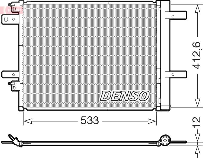 Denso DCN21036 - Condenser, air conditioning car-mod.net