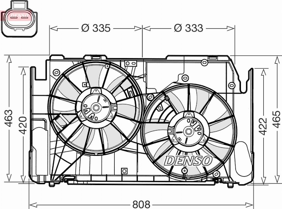 Denso DER50002 - Fan, radiator car-mod.net