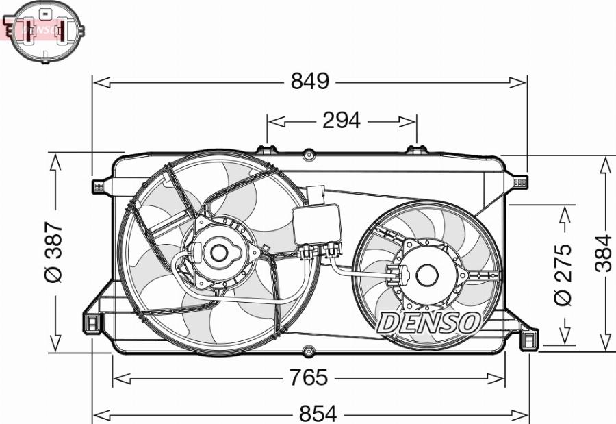 Denso DER10009 - Fan, radiator car-mod.net