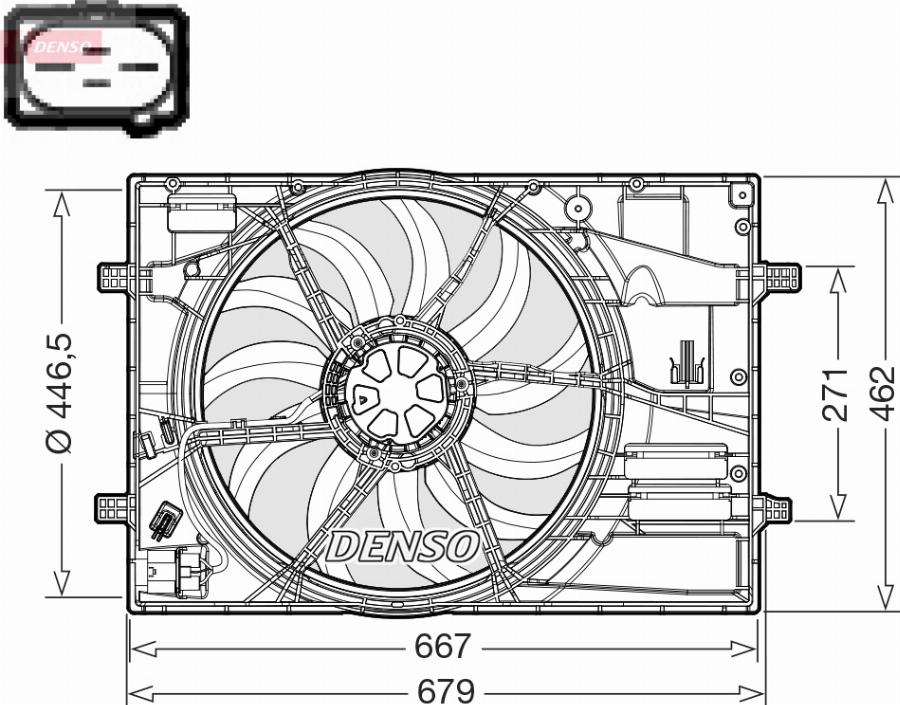 Denso DER32018 - Fan, radiator car-mod.net