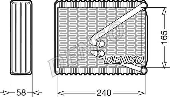 Denso DEV09017 - Evaporator, air conditioning car-mod.net