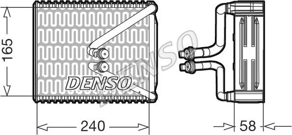 Denso DEV09080 - Evaporator, air conditioning car-mod.net