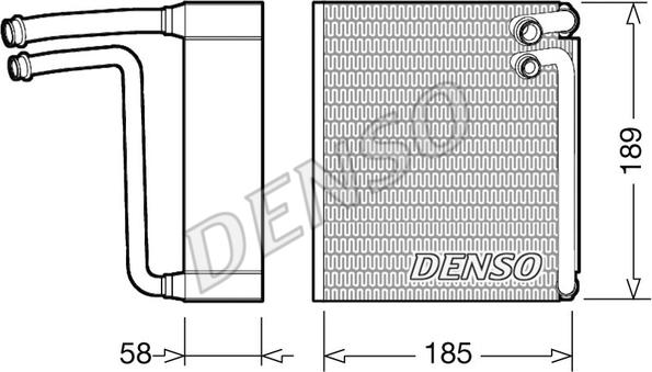 Denso DEV09025 - Evaporator, air conditioning car-mod.net