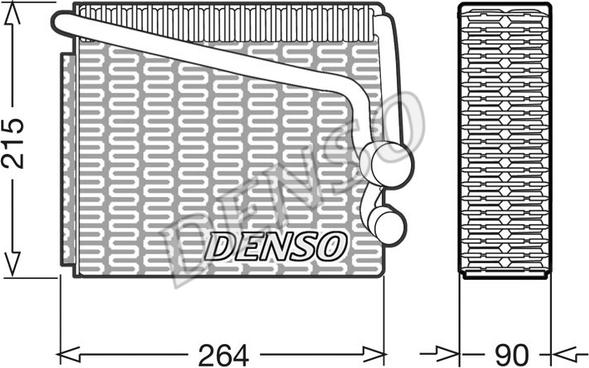 Denso DEV01001 - Evaporator, air conditioning car-mod.net
