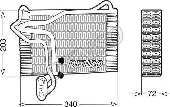 Denso DEV02001 - Evaporator, air conditioning car-mod.net