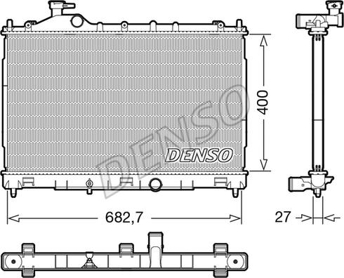 Denso DRM45058 - Radiator, engine cooling car-mod.net