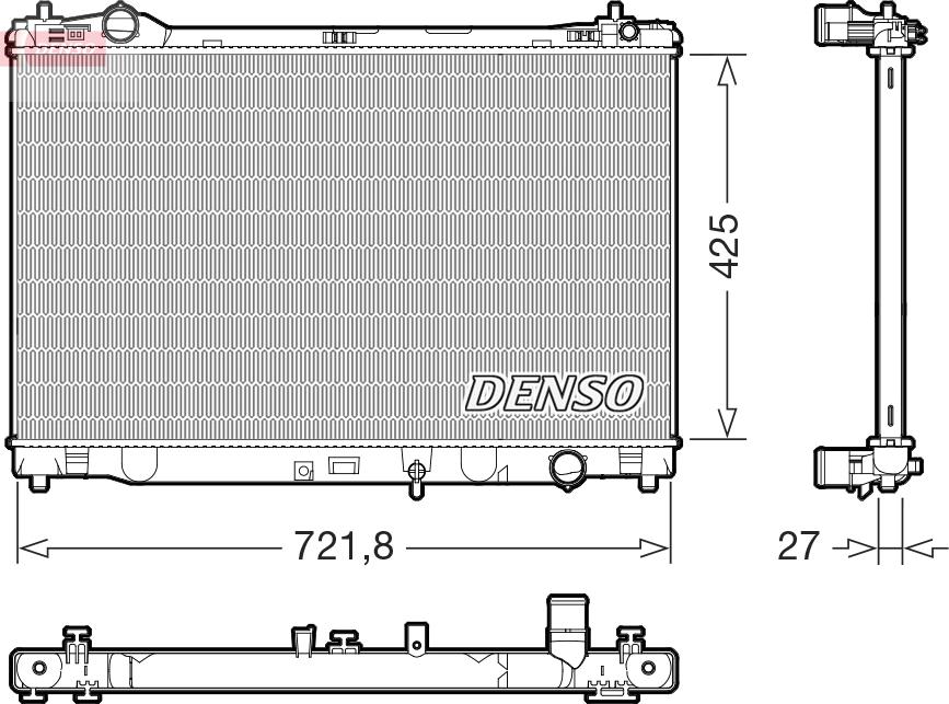 Denso DRM50153 - Radiator, engine cooling car-mod.net