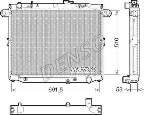Denso DRM51015 - Radiator, engine cooling car-mod.net
