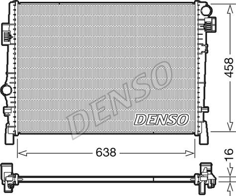 Denso DRM09054 - Radiator, engine cooling car-mod.net