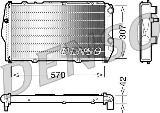 Denso DRM02001 - Radiator, engine cooling car-mod.net