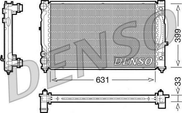 Denso DRM02030 - Radiator, engine cooling car-mod.net