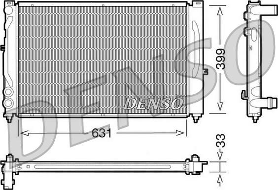 Denso DRM02020 - Radiator, engine cooling car-mod.net
