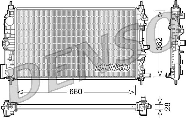Denso DRM15005 - Radiator, engine cooling car-mod.net