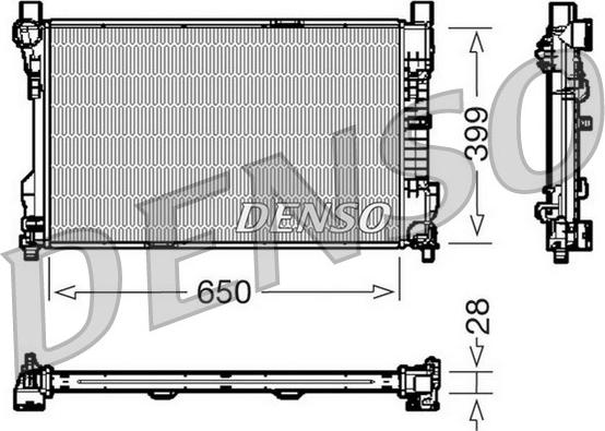 Denso DRM17080 - Radiator, engine cooling car-mod.net