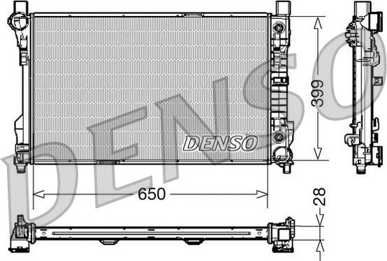 Denso DRM17079 - Radiator, engine cooling car-mod.net
