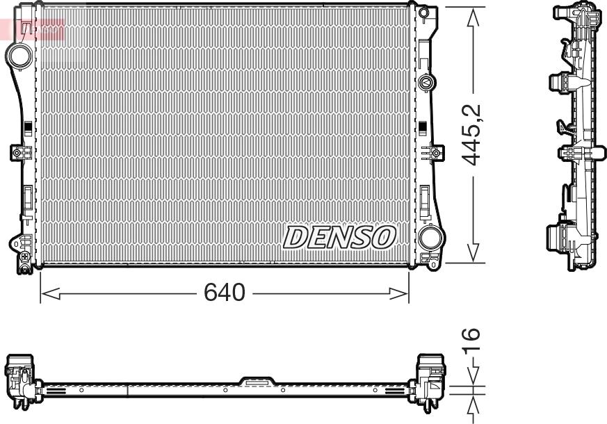 Denso DRM17118 - Radiator, engine cooling car-mod.net