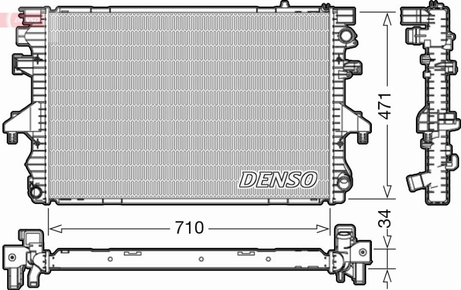 Denso DRM32040 - Radiator, engine cooling car-mod.net