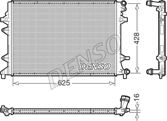 Denso DRM32054 - Radiator, engine cooling car-mod.net