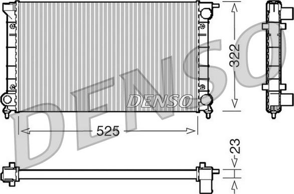 Denso DRM32024 - Radiator, engine cooling car-mod.net