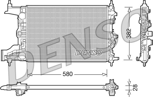 Denso DRM20098 - Radiator, engine cooling car-mod.net